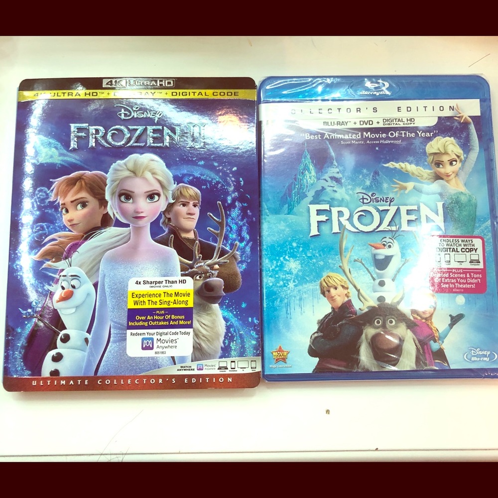 Disney Frozen & Frozen II , Blue-Ray, DVD, digital